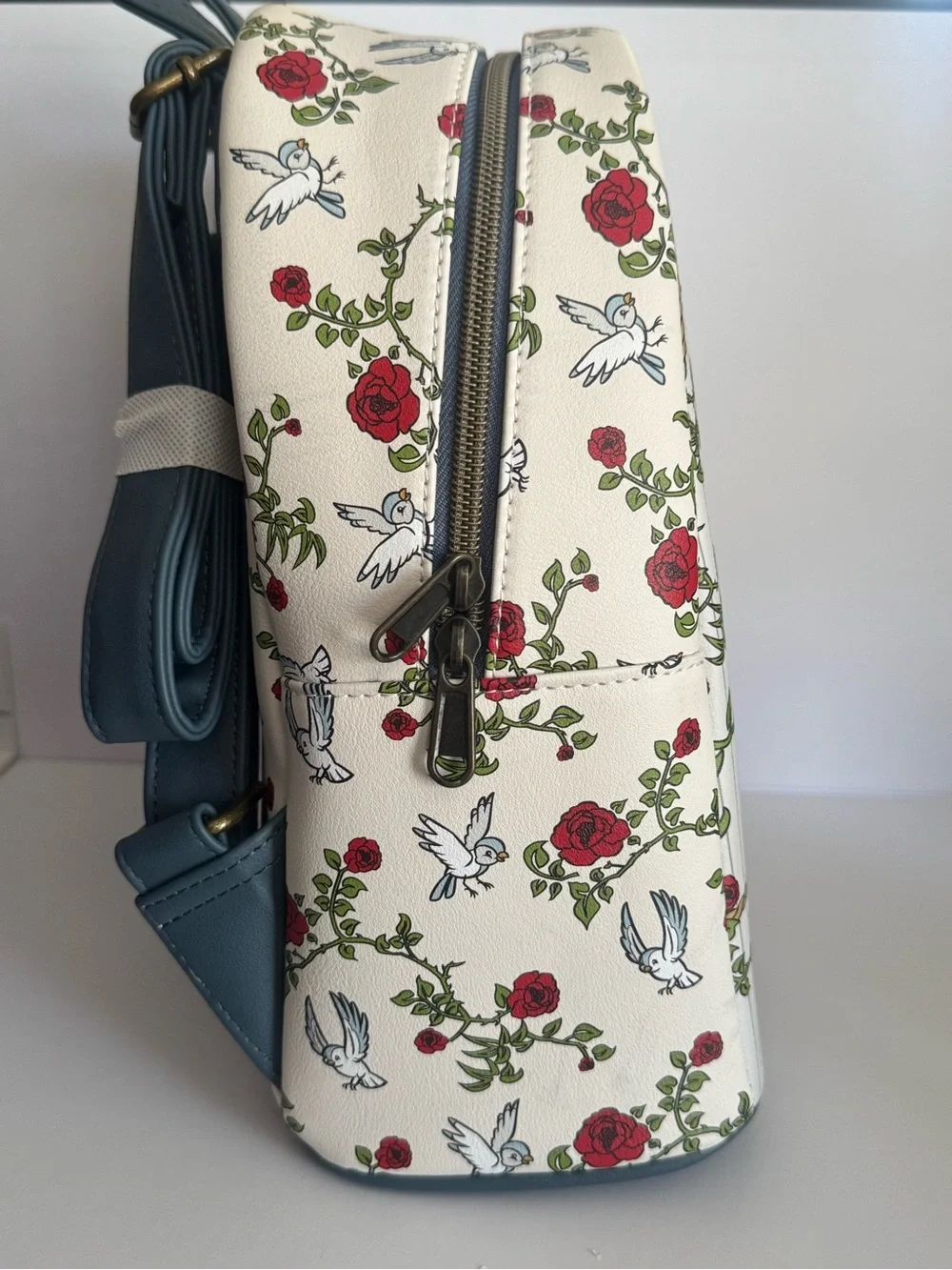 Loungefly White Stained Glass Beauty and the Beast Mini Backpack - Picture 5 of 6